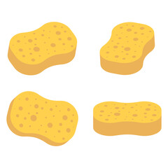 Set of Sponge icon isolated on white background. Vector illustration.
