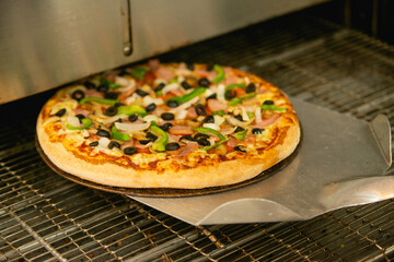 Food preparation for cooking pizza of Italy.