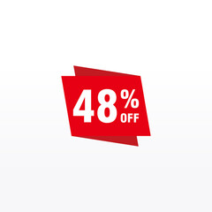 48 discount, Sales Vector badges for Labels, , Stickers, Banners, Tags, Web Stickers, New offer. Discount origami sign banner