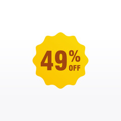 49 discount, Sales Vector badges for Labels, , Stickers, Banners, Tags, Web Stickers, New offer. Discount origami sign banner