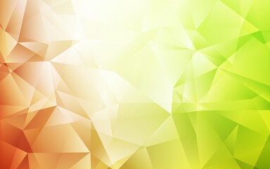 Light Green, Red vector gradient triangles template. Modern abstract illustration with triangles. Textured pattern for your backgrounds.