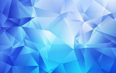 Light BLUE vector polygon abstract layout. Creative illustration in halftone style with triangles. Brand new design for your business.