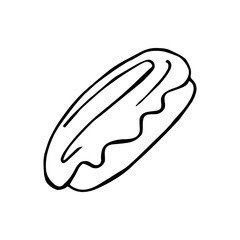  long fast-food donut illustration