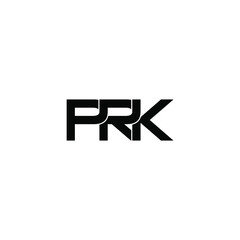 prk letter original monogram logo design