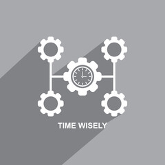 Icon of Time Wisely, Business icon vector