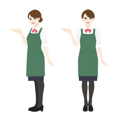 案内をする女性店員