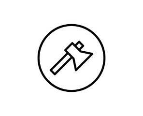 Axe line icon