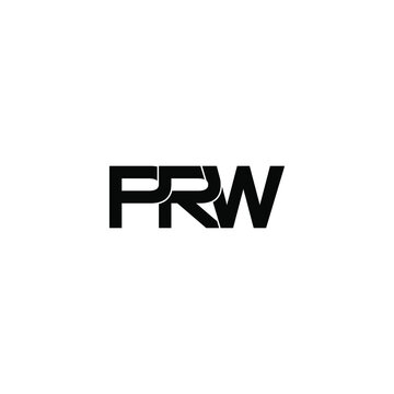 prw letter original monogram logo design