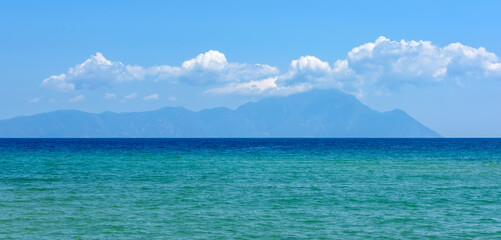 Perfect sky and water of ocean