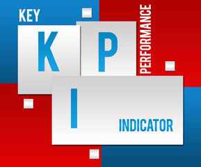 KPI - Key Performance Indicator Blue Red Squares Text 

