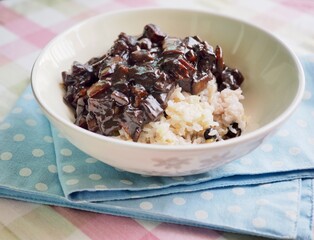 한국의 음식 짜장밥
