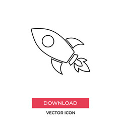 Fototapeta premium Rocket icon vector. Spaceship sign
