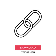 Link icon vector. Chain sign