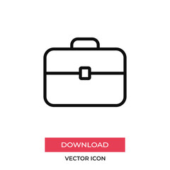 Briefcase icon vector. Suitcase sign