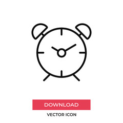 Alarm icon vector. Clock sign