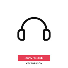 Headphones icon vector. Headset sign