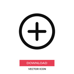 Obraz premium Plus icon vector. Add sign