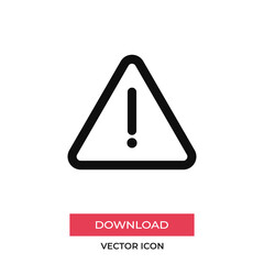 Attention icon vector. Warning sign