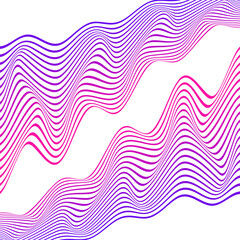 ABSTRACT COLORFUL WAVY LINE. OPTICAL ILLUSION PATTERN BACKGROUND. COVER DESIGN 