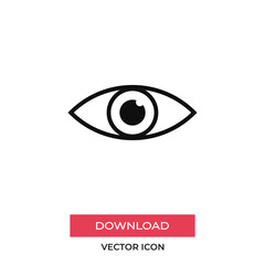 Eye icon vector. Eyeball sign