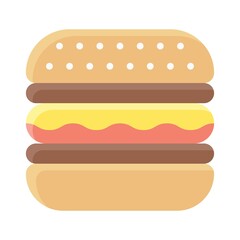 birthday or new born baby related spicy chilly burger vectors in flat style,