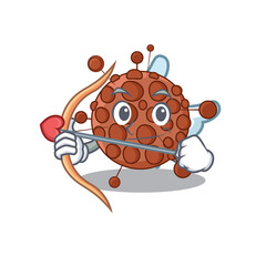 Fototapeta premium A lovable neisseria as a romantic cupid cartoon picture with arrow