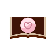 pink heart with a message