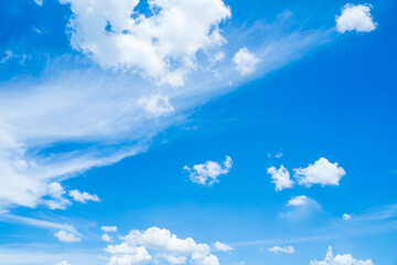 Blue sky with white clouds.on a clear day
