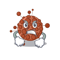 A cartoon picture style of neisseria having a mad face