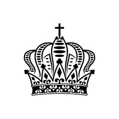 Royal crown isolated king or queen symbol. Vector monarch or emperor headwear, royalty sign