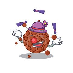 A neisseria cartoon design style love playing juggling