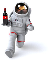 Naklejka premium Fun astronaut - 3D Illustration