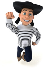 Fun 3d cartoon breton character