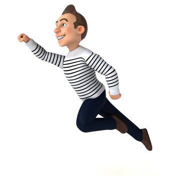 Fun 3D cartoon casual character