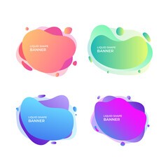 Colorful liquid banners vector template