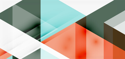 Geometric abstract background, mosaic triangle and hexagon shapes. Trendy abstract layout template for business or technology presentation, internet poster or web brochure cover, wallpaper
