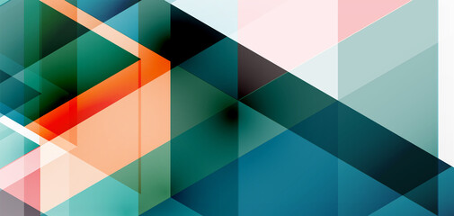 Geometric abstract background, mosaic triangle and hexagon shapes. Trendy abstract layout template for business or technology presentation, internet poster or web brochure cover, wallpaper