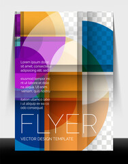 A4 flyer annual report circle design, vector background print template