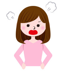 怒る女性