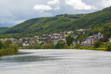 Blick auf Cochem an der Mosel, Rheinland-Pfalz, Deutschland