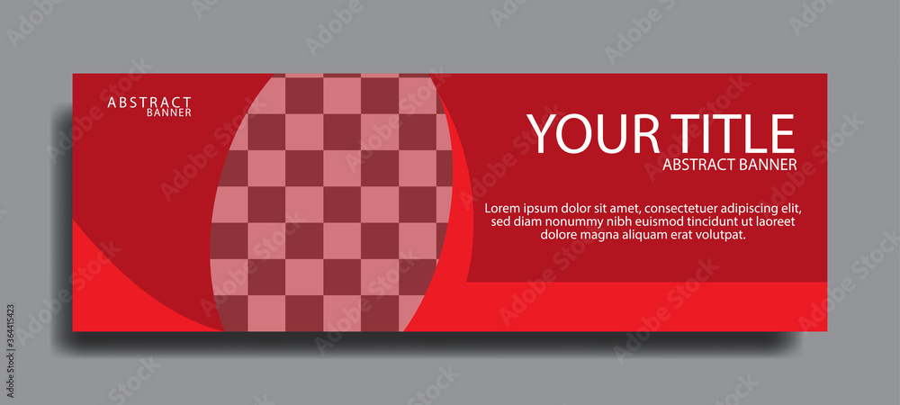 Aufkleber red abstract elegant banner design layout space for photo background. design template vector