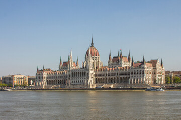 Obraz premium View of the Parliament building in Budapest . Hungary