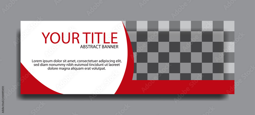 Aufkleber red abstract elegant banner design layout space for photo background. design template vector