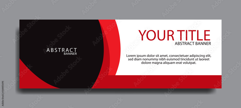 Poster red abstract elegant banner. design template vector