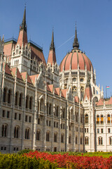 Fototapeta premium View of the Parliament building in Budapest . Hungary