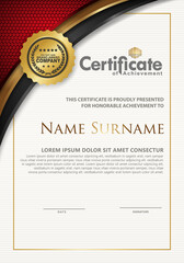 certificate template with luxury and texture pattern background