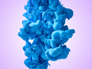 Blue paint splash. Abstract background