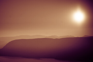Coast landscape at sunset in Spain