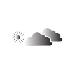 Sunny cloudy icon vector