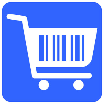 cart and bar code logo